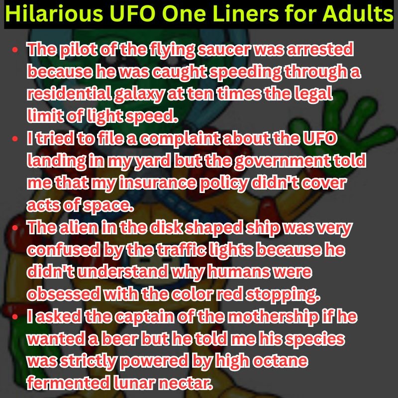 Hilarious UFO One Liners for Adults