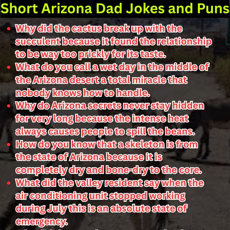 Short Arizona Dad Jokes and Puns