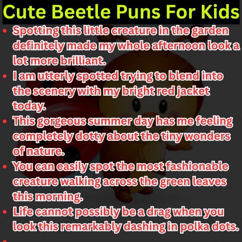 Cute Beetle Puns For Kids