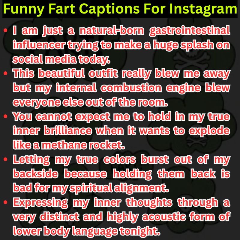 Funny Fart Captions For Instagram