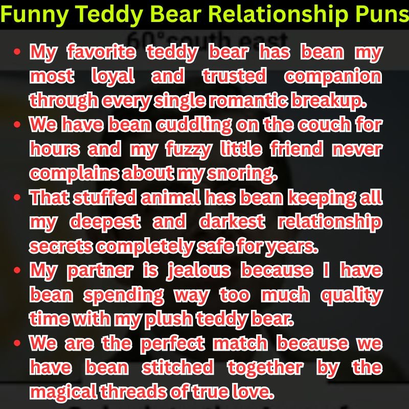 Funny Teddy Bear Relationship Puns
