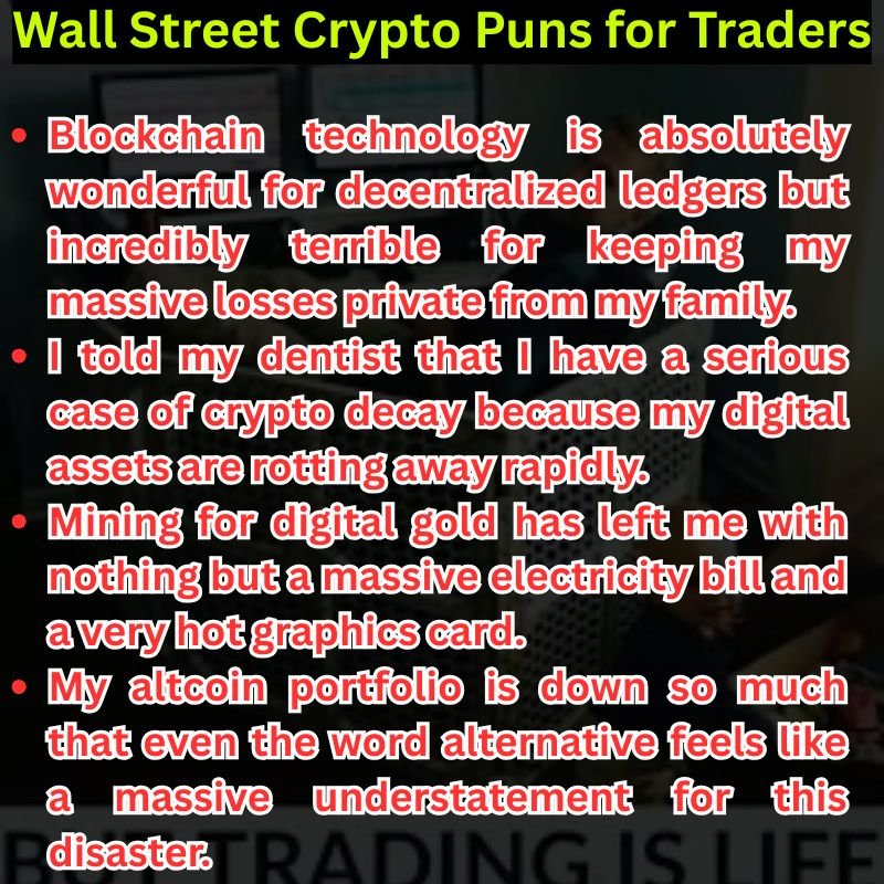 Wall Street Crypto Puns for Traders