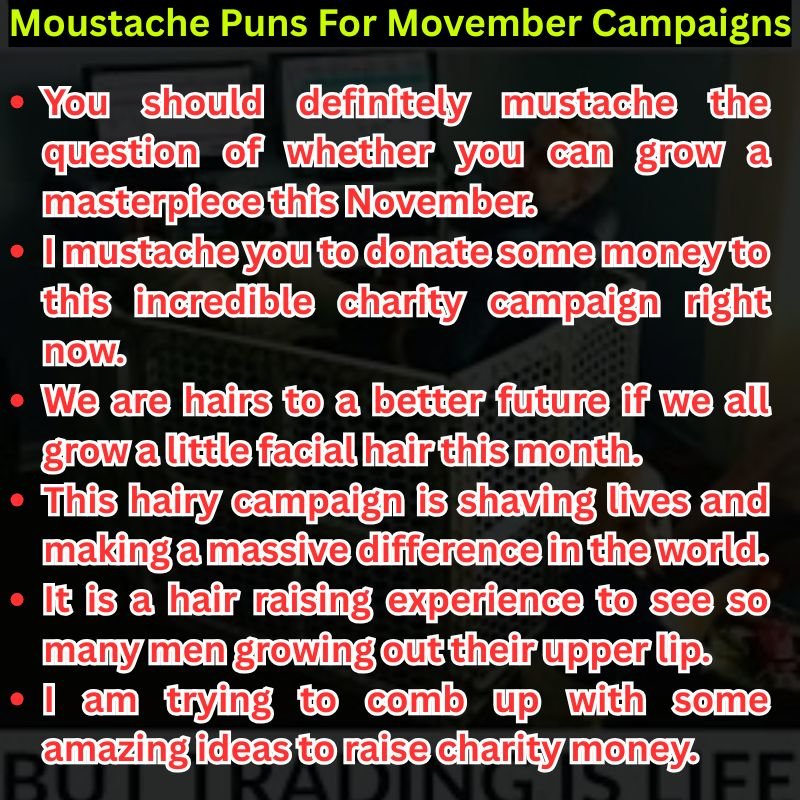 Moustache Puns For Movember Campaigns