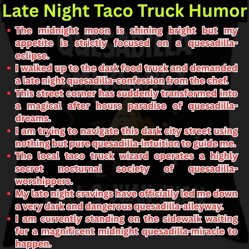 Late Night Taco Truck Humor