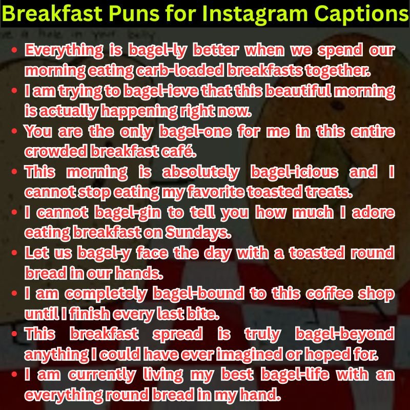 Breakfast Puns for Instagram Captions