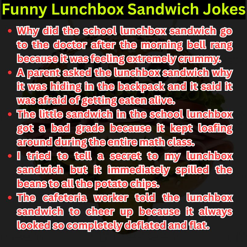 Funny Lunchbox Sandwich Jokes