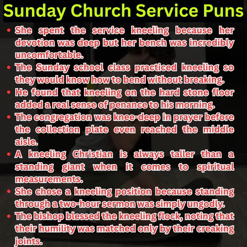 Sunday Church Service Puns